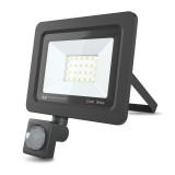 Proiector LED Forever PROXIM II 20W |4500K| PIR IP66, cu Senzori de Miscare, pentru Exterior, Neagra