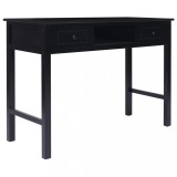 Cumpara ieftin Birou, negru, 108x45x76 cm, lemn masiv de paulownia