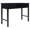 vidaXL Birou, negru, 108x45x76 cm, lemn masiv de paulownia