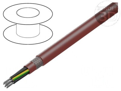 Cablu silicon maro-roșu 7G2,5mm2 foto