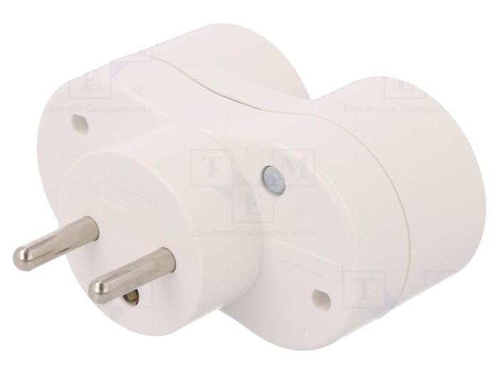Conector Alimentare AC Spliter 2P 16A Alb