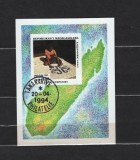 MADAGASCAR 1993 &ndash; PICTURA, TAPITERIE, colita stampilata, EW17