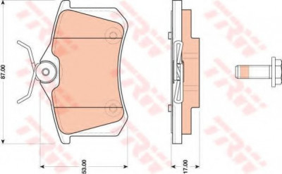Set placute frana,frana disc PEUGEOT 207 (WA, WC) (2006 - 2016) TRW GDB1813 foto