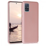 Husa pentru Samsung Galaxy A51, Silicon, Rose Gold, 51201.31, Roz, Carcasa, Kwmobile