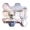Set 12 Oglinzi Acrilice Decorative Autoadezive DAVIDAMI CONCEPT&reg; model Hexagon, dimensiune 18.5 cm x 16 cm x