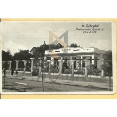 CARTE POSTALA, TECHIRGHIOL, RESTAURANTUL ZORI DE ZI, 1937