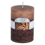 Lumanare parfumata cu aroma de lemn de sandal, Maro, &Oslash;6.8x9.5cm, 35 ore ardere, CMCLASS