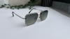 Ochelari de soare Dita Mach Six Style - Rama argintie Lentile verzi degrade, Rectangulara, Unisex, Protectie UV 100%