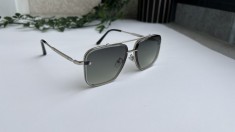 Ochelari de soare Dita Mach Six Style - Rama argintie Lentile verzi degrade