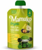 Piure de pere, prune si coacaze negre bio 4+ luni 100g Mamuko