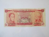 Rara! Venezuela 5 Bolivares 1973 in stare bună