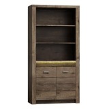 Cumpara ieftin Biblioteca pal maro frasin inchis Infinity 96x42x192 cm