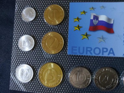 Seria completata monede - Slovenia 1992-2004, 9 monede foto