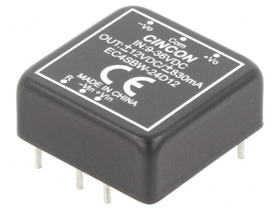 Convertor DC/DC 20W 9-36V la 12V 830mA foto
