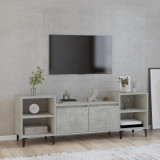 Comodă TV, gri beton, 160x35x55 cm, lemn prelucrat, vidaXL