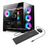 Sistem Desktop PC Gaming OptimX&nbsp;ELITE&nbsp;Onyx cu procesor Intel&reg; Core&trade; i7 9700F, 16GB DDR4, 480Gb SSD, Nvidia RTX 5050 8Gb GDDR6 , Cadou kit tastatura si