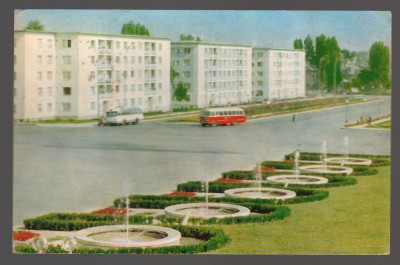 CPIB 20769 CARTE POSTALA - BUCURESTI, PE BULEVARDUL EROILOR, RPR, AUTOBUZ foto