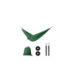 Hamac de gradina sau camping, verde, 260 x 140 cm, capacitate 120 kg, Oem