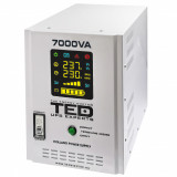 UPS 7000VA/5000W runtime extins utilizeaza patru acumulatori (neinclusi) TED UPS Expert TED001696 SafetyGuard Surveillance