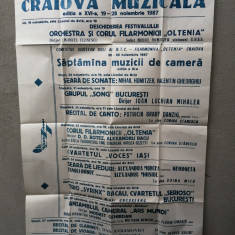bnk rev Afis festivalul Craiova muzicala ed XVI - 1987