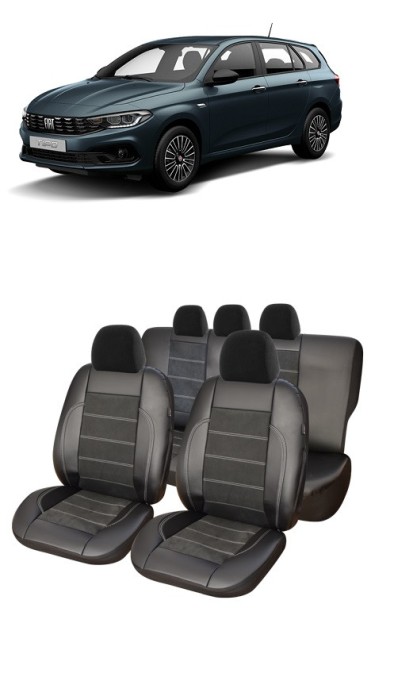 Set huse scaune Alcantara FIAT TIPO (2015-2018)