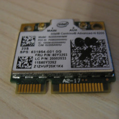 Placa wireless laptop Lenovo W520, Intel Advanced-N 6205, 60Y3253, 631954-001