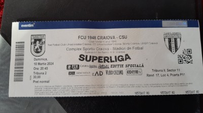 Bilet FC U Craiova - CSU Craiova foto