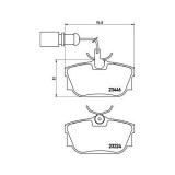Placute frana Ford Galaxy 1 (Wgr); Seat Alhambra (7v8, Alhambra Van (7v8; Vw Sharan (7m8, Sharan Van (7m ), Transporter 4 Flatbed / Chassis (70e, Tra