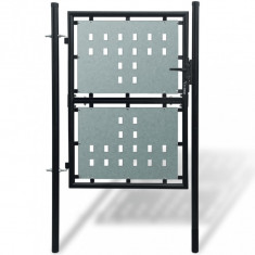 vidaXL Poartă de gard cu o ușă, negru, 100x225 cm