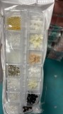 Figuri volumetrice 3D pentru manichiură, set pietre, funde, perle