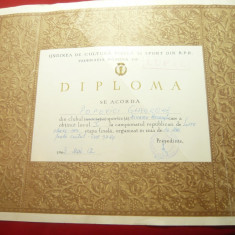 Diploma -Campion National Lupte Greco-Romane -G.Popovici Club Dinamo 1963 ,97kg