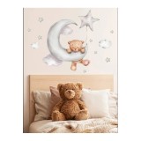Cumpara ieftin Sticker Perete Autocolant Ursulet pe Luna - 45X45cm