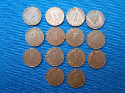 LOT 14 BUCATI 1 PFENNIG -RFG ANII 90 DIFERITE LITERE foto