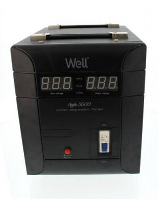 Stabilizator automat de tensiune Agile 3000VA/2100W Well foto