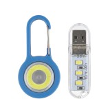 Cumpara ieftin Set iluminare portabil carabina LED albastra 3 moduri + lampa USB 3 LED 3W compatibil universal