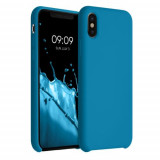 Husa pentru iPhone X/iPhone XS, Silicon, Albastru, 42495.224, Carcasa