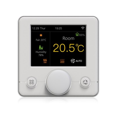 Termostat inteligent WIFI, 16A, Incalzire prin pardoseala pe gaz sau electrica, TUYA, Control vocal, Prognoza meteo, Diverse programe de functionare, foto