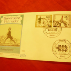 Plic FDC - Istoria Bicicletei 1985 -(1 plic din 2) RFG