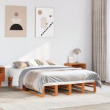 Cumpara ieftin Cadru de pat fără saltea, maro ceruit 140x200 cm lemn masiv pin