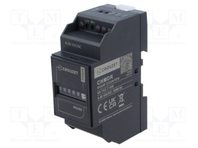 Contor electromecanic CROUZET pentru timp consumat, indicator mecanic foto