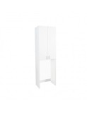 Dulap Baie Masina Spalat, Pal Melaminat, 2 Usi, 3 Rafturi, Alb, 64x30x195cm