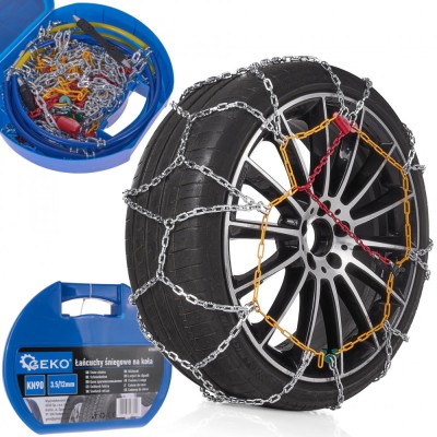 Set lanturi de zapada pentru roti KN90 3.5 / 12 mm, Geko G73873 foto
