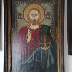 "IISUS PANTOCRATOR" - Icoana imparateasca pe lemn 1916