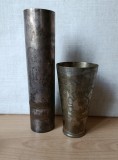 Lot 2 vaze vechi metal argintat
