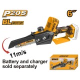 Drujba fierastrau electric de mana 20 v, 15 cm, brushless fara acumulator - Ingco CGSLI2068
