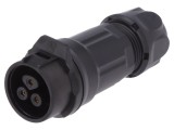 Mufă Conector Circular 3 Pin Aurit 10A