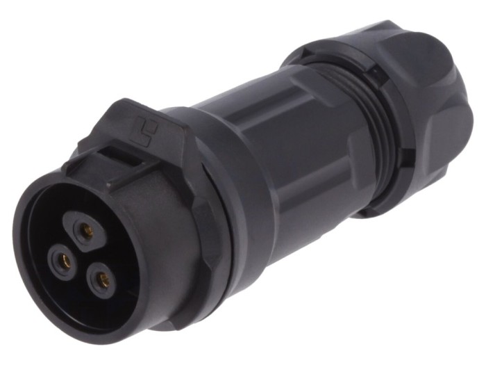Mufă Conector Circular 3 Pin Aurit 10A