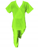 Costum Medical Pe Stil, Verde Lime, Model Marinela - 4XL, 4XL