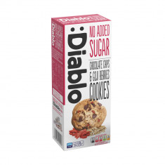 Biscuiti fara zahar cu bucatele de ciocolata si goji, 135g, Diablo