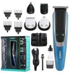 Mașină de tuns părul, nasul, barba, aparat de ras VGR V-172 6 &icirc;n 1 &ndash; trimmer re&icirc;ncărcabil și fără fir, &icirc;n culo